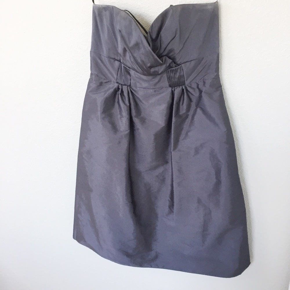 Jim Hjelm • gray strapless dress • sz 12